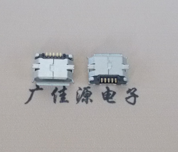 沙溪镇MICRO USB 5Pin母座 贴板封装接口 卷边镀雾锡
