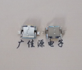 沙溪镇Micro usb 插座 沉板0.7贴片 有卷边 无柱雾镍