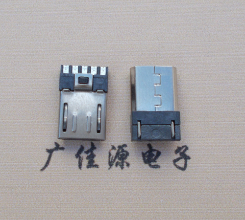 沙溪镇Micro USB 公头焊线短体10.5mm胶芯3.0前五后五