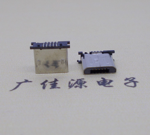 沙溪镇MICRO USB 5P公头短体5.6mm立贴带柱无卡勾