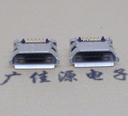沙溪镇高品质Micro USB 5P B型口母座,5.9间距前插/后贴端SMT