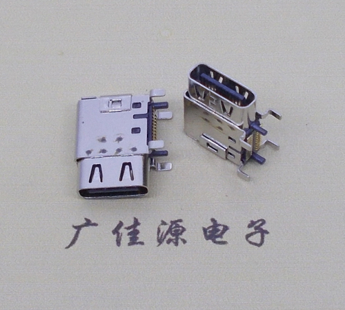 沙溪镇TYPE-C24P接口母座四脚侧插端子双排贴 支持高速数据传输和快速充电功能